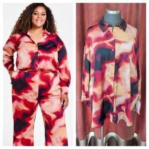 ➕Printed Satin Shirt➕